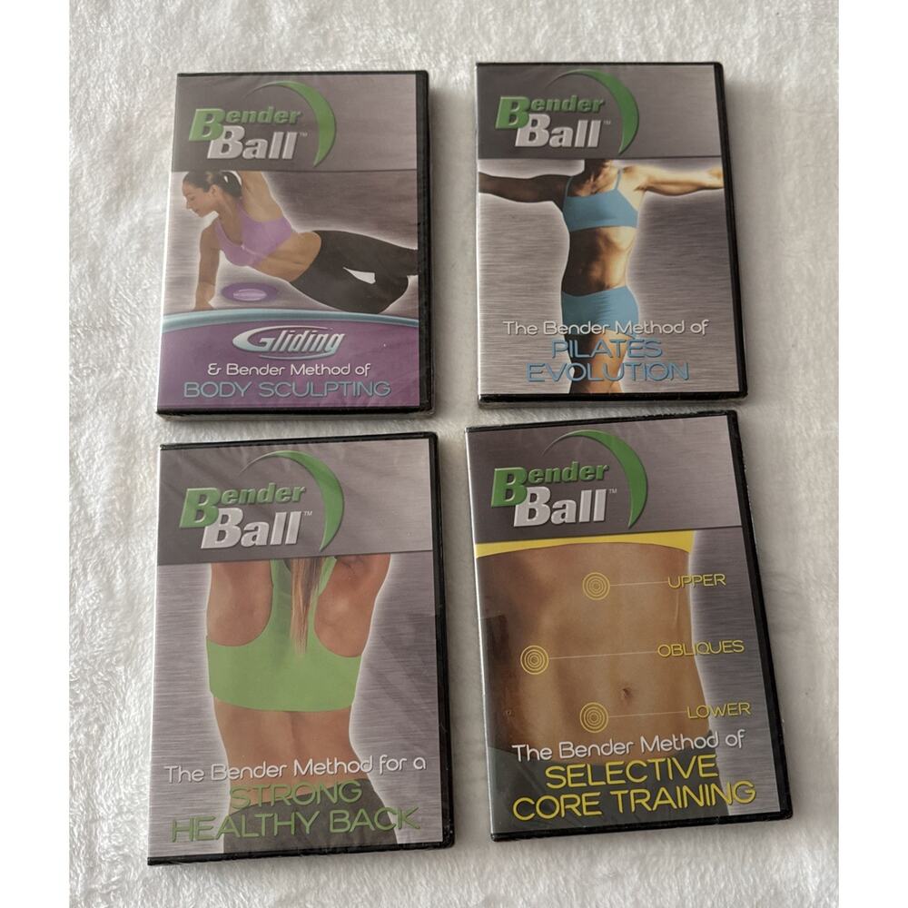 NEW 4 Bender Ball Workout DVD lot Pilates Evolution Better Booty Boot Camp core